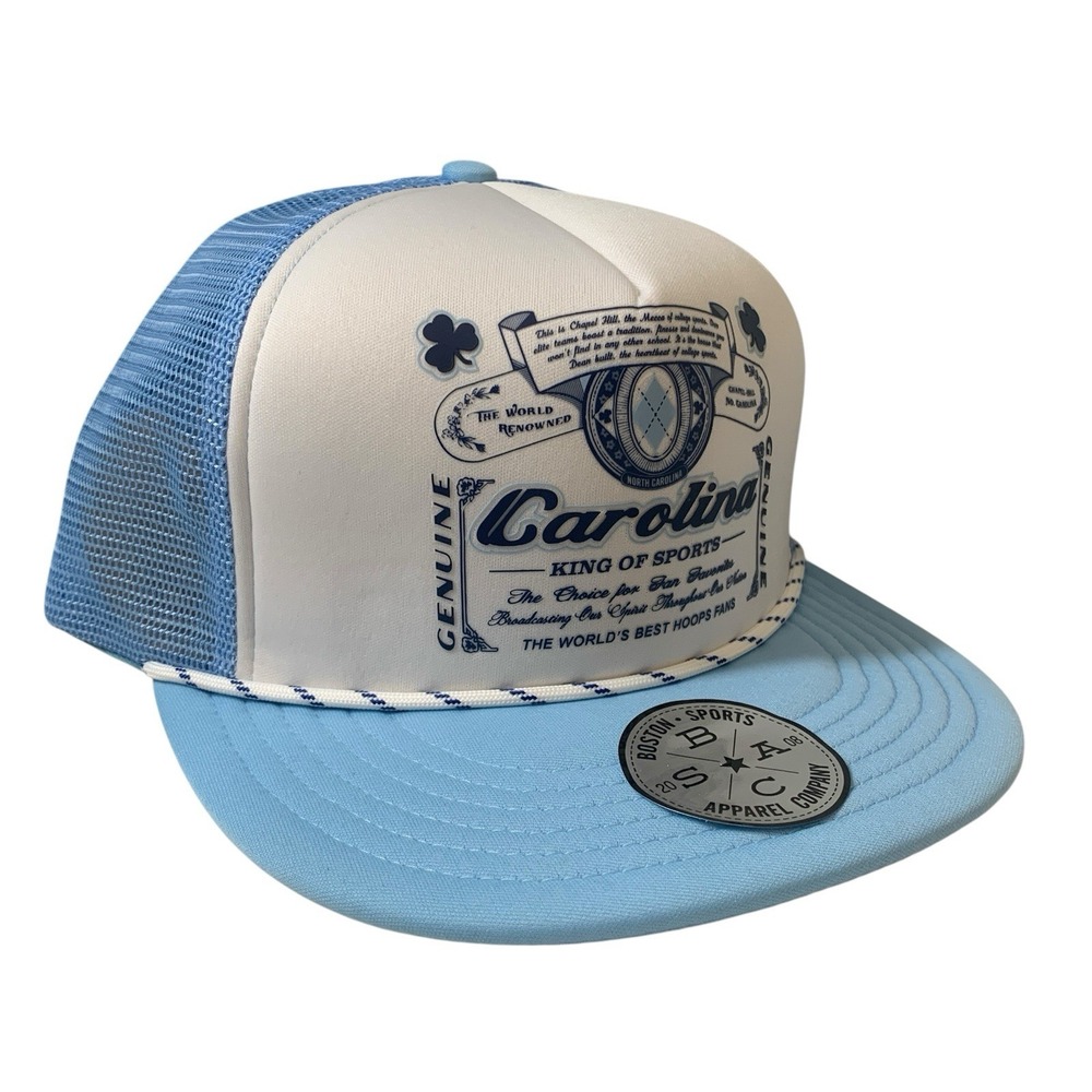 North Carolina Tar Heels King of Sports Foam Rope Trucker Snapback Hat Cap OSFM